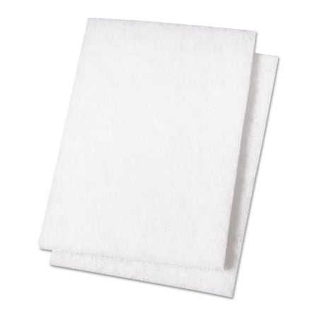 Boardwalk Boardwalk Light Duty Scour Pad, White, 6 X 9, 20/Carton 198